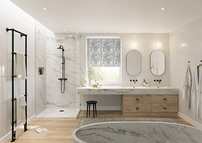 Tropical Wildcats, Temple Grey - Twist&Fit Roller Blind - Image 8